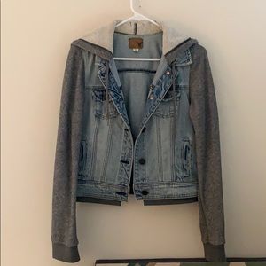 Jean jacket sweatshirt- American Eagle